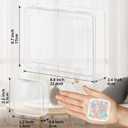 Mathtoxyz Bead Organizer Box, 30Pcs Small Beads Organizers and Storage Plastic Cases Mini Clear Dimond Storage Containers Boxes with Hinged Lid and Rectangle for Bracelet Making DIY Jewelry Craft Nail