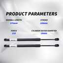 Front Hood Lift Supports Shock Struts Compatible with Fiat Models