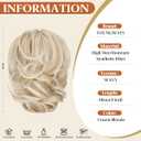 Claw Clip Short Ponytail Messy Bun Hair Piece Bendable Hair Branch Extensions Fluffy Wavy Curly Synthetic Versatile Cream Blonde Hairpieces