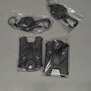 Badge Holder Retractable Clip Heavy Duty Carabiner Badge Reel Keychain with Lanyard ID Cards Holder Cool Tactical ID Holder (2 Holders and 2 Badge Reels (Black # 02))