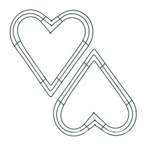 2 Pcs Heart Wreath Frame - Wire Wreath Form for Floral Arrangements, Heart Frame Wreaths Making Supplies for Valentine's Day, Weddings, Home Decor, 14 Inches, Green