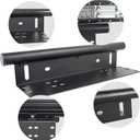 Willpower Universal Led Light Bar Mounting Bracket Front License Plate Mounting Bracket Holder License Plate Frame Bracket for Off Road Lights LED Work Light Bar Black