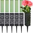 Remerry 12 Pack Cemetery Vases with Spikes & Foam Inserts 12 Inch Plastic Memorial Grave Vases with Drainage Holes Outdoor In-ground Floral Holders for Headstone Gravestone Decorations