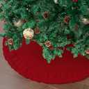 Mr. Pen Small Christmas Tree Skirt 24 inch, Red Sequin Tree Skirt