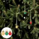 PRETYZOOM 150pcs Mini Christmas Ball Ornaments 0.3'' Multicolour Imitation Pearl Beads for Small Xmas Tree Decoration, Shatterproof Plastic Baubles for Craft, Christmas Party Supplies