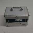 Medicine Lock Box with Combination Lock, Medication lock boxSmall 10x6.7x6.7 Inch,medical box organizer (Silver)