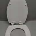 Mayfair Cassel Slow Close Toilet Seat, Easy Clean, Non Slip Premium Wood Seat, Easy Install, Made in USA, Elongated, White