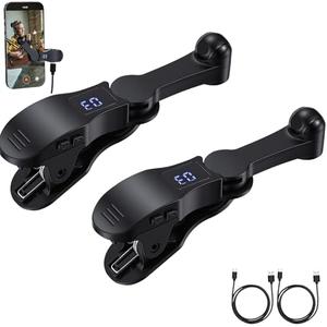 Sabary 2 Sets Auto Clicker for Smart Phone, Fast Screen Tapping Device Auto Tapper Continuous Click Simulation Finger for Games, Live Likes, Flash Deals, Reward Tasks, Plug and Play (Black)