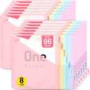 Forvencer 96 Count Dividers for 3 Ring Binder, 8 tabs Binder Dividers with Pocket for US Letter Size, Binder Dividers with Tabs for School Office and Home Organization, Multicolor, 12 Sets (Pink)