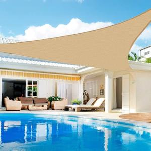 Sun Shade Sail Triangle 8' x 8' x 8' UV Block Canopy for Patio Backyard Lawn Garden Outdoor ActivitiesSand
