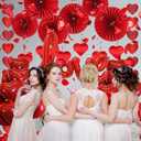 Will You Marry Me Decorations - 539 Pcs Romantic Red Valentine'S Day Heart Foil Balloons Paper Fans Garland Streamer Swirls Rose Petals For Confessions Anniversary Proposal Engagements