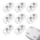12 Pcs Self Adhesive Caster Wheels Stainless Steel 360 Swivel Low-Profile Rollers,Universal Sticky Pulley for Furniture Legs, Kitchen Appliances, Storage Bins, Trash Can & Mop Bucket