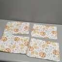 MOSAYT Vinyl Placemats Set of 4, Heat Resistant Place Mats 100% Waterproof Washable & Wipeable Faux Leather Reversible Table Mats for Kitchen Dining Party Indoor Outdoor, 12" x 17", Black/Khaki