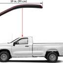 Lightronic Extra Durable in-Channel Auto Vent Window Visor, Fits 2019-2025 Chevrolet Silverado & GMC Sierra 1500, 2020-2025 Silverado/Sierra 2500 HD & 3500 HD, Regular Cab, UV Protect, Smoke, 2-Pcs