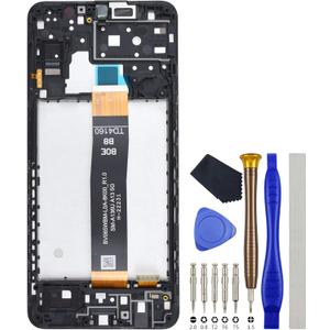 Full LCD Digitizer Touch Screen Assembly Replacement for Samsung Galaxy A13 5G SM-A136Uwith Screen Frame and Tool Kit Black 6.5"