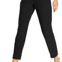 Eddie Bauer Travel Pants Women - Lightweight Elastic Waistband Ankle Pants (Black, XXL)