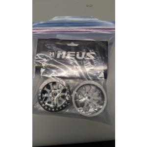 MEUS RACING 2.2 Beadlock Wheels Rims Deep-Dish Wheel for Axial SCX10 Traxxas TRX4 Vanquish VS4-10 Redcat Gen8 1/10 RC Crawler Upgrades (Silver)