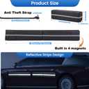 Magnetic Car Door Protector Removable Car Door Guard - Prevents Dents and Scratches for Vehicles (Black) 2 Pack
