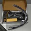 Waterfall Bathroom Faucet 1 Hole, Single Hole Bathroom Faucet, Single Handle Vanity Sink Faucet with Deck Plate, Pop-up Drain & Supply Lines, Brushed Gold