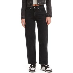 Levi's Women's 94 Baggy Jeans, Standard, 28, Black Stonewash (Non-stretch)