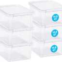 Classic 15 Clear Storage Box, 14L/14.8QT BPA-Free Stackable Container with Secure Lid, Swedish Made Storage for A4 Papers & Games (6)