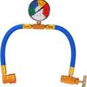 R134A Car AC Refrigerant Charge Hose Kit Recharge Hose with Gauge,A/C 1/2 Recharge Measuring Kit Can Tap Air Conditioning Pressure Gauge R134A by Ketofa