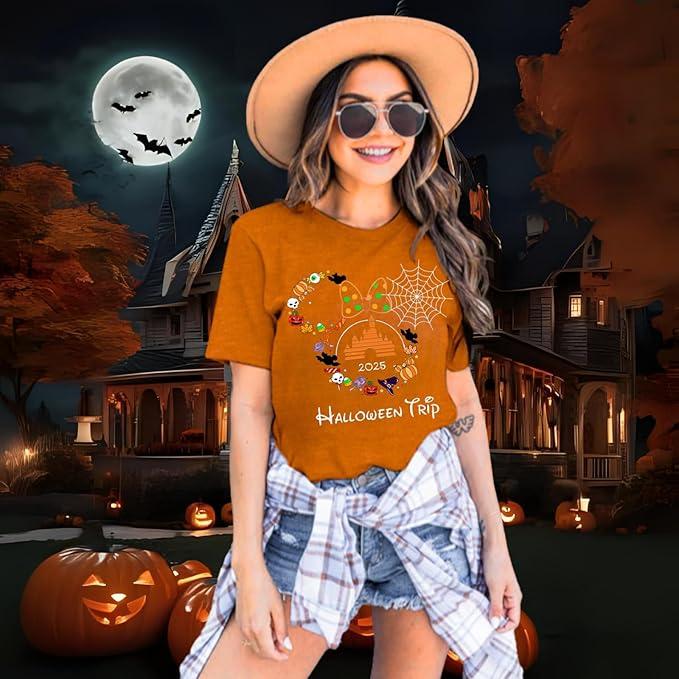 Family Halloween Matching T-Shirts Pumpkin Shirts Funny Spooky Family Costume Tees Top for Kids Adults, M