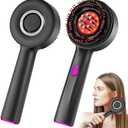 2-in-1 Electric Hair Oil Applicator & Electric Scalp Massager Brush, IPX7 Waterproof Hair Brushes with Adjustable Speed (Black)