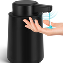 Automatic Soap Dispenser Liquid Touchless: 9oz Black Plastic  Rechargeable Electric Smart 3 Level Adjustable Auto Hand Soap Dispenser  Dish Bathroom Kitchen