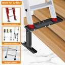 Ladder Extender Pro,Ladder Stabilizer for Stairs,Ladder Leveler for Stairs,Adjustable Height Range for Single and Extension Ladder for Stair Ladder Platform 12.7”-19”H x 29.6"W