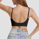 Padded Bralette Sports Bras for Women Pack No Underwire Adjustable Straps Low Back Bra Sleep Bras Lounge Bras for Women (US, Alpha, Small, Regular, Regular, Black) (Black)