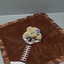 Bearington Baby Touchdown Snuggler, 15 Inch Football Plush Stuffed Animal Teddy Bear Security Blanket Lovey for Babies (15" Touchdown)
