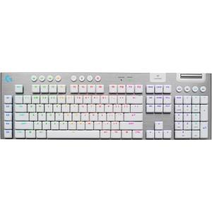 Logitech G915 X Lightspeed Wireless Mechanical Gaming Keyboard, Double-Shot PBT Keycaps, Fully Programmable Keys, RGB Backlit Mac/PC Gaming Keyboards, Aluminum Finish, GL Tactile Switches, White