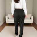 Women Baggy Sweatpants with Pockets Lounge Womens Pajama Pants Female Trouser (Black, M)