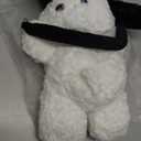 Tissu Cover Soft Plush Cute Dog Box Cartoon Paper Cover Holder Napkin Box Paper Storage for Car Home Bathroom Accessories (White)