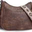 APHISON Trendy Leather Crossbody Purse with Adjustable Strap, Women's Shoulder Handbag (04-coffee)