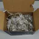 Christmas White Icicle Lights with Snowflake, 150 LED Curtain Lights with 8 Lighting Modes, Plug in Twinkle Lights for Home Christmas Wedding Party Decoration