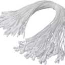 1000Pcs 7.5-inch Hang Tag Nylon String, Easy and Fast to Attach, Nylon Snap Lock Pin Loop Fastener Hook Ties for Clothes Tags, Price Tags, Shoes Snap Lock, Luggage Label (White)