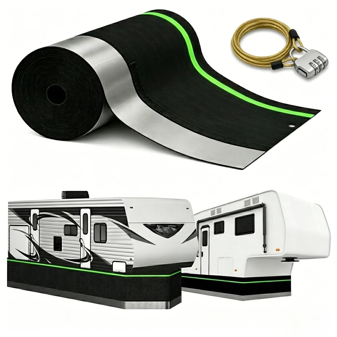 Camper Skirt for Travel Trailer, RV Skirting for Winter 5th Wheel, 65ft Length 3ft Hight