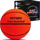 Silent Basketball Size 7 and Size 3 - Non-derforming Package, New Upgraded Weight 600g Grooved Airless Indoor Basketball, Silent Training Ball High Bounce for Quiet Dribbling and Indoor Training