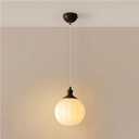 Retro Globe Pendant Light with Glass Shade E26/E27 Base Mid Century Chandelier for Kitchen Island Dining Room Bedroom and Hallway(STYLE1)