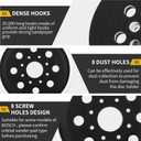 4PCS 5" Hook & Loop Replacement Sander Pad RS034 & RS035 Compatible with Bosch Random Orbital Sander ROS20 ROS20VS ROS20VSC ROS20VSK GEX12V GEX18V ROS10, 5 Inch 8 holes Hard Sand Backing Pad