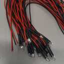 ACEIRMC 30pcs 3mm 12V Pre Wired LED Diodes Light Ultra Bright Resistor and Wire Indicator Light Emitting Diodes Bulb Lamp for DIY Car Boat Toys Parties and Multiply Lighting Projects (7 Colors)