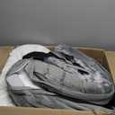 Fluffy 3.7 inch Thickened Orthopedic Dog Beds for Extra Large Dogs, Supportive Dog Sofa Bed with 28D Egg-Crate Foam, Removable Washable Cover, Waterproof Lining, Cozy Oval Design,Grey