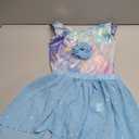 Idgreatim Girls Gymnastic Leotard Ballet Dance Dress Outfit with Removable Skirt Hair Scrunchie Combo 4-11 Years (Blue Print)