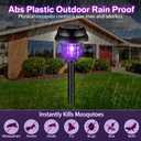 Qualirey 12 Pcs Solar Bug Zapper Outdoor Waterproof Solar Mosquito Zapper Outdoor Solar Powered Mosquito Killer Lamp Mosquito Repellent Lamp for Patio Yard Garden Insect (Purple Light, Warm Light)
