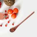 Unomor 3Pcs Long Handle Wooden Coffee Spoon Set Small Wooden Stirring Spoons for Coffee Tea Honey and Dessert Mixing Natural Material