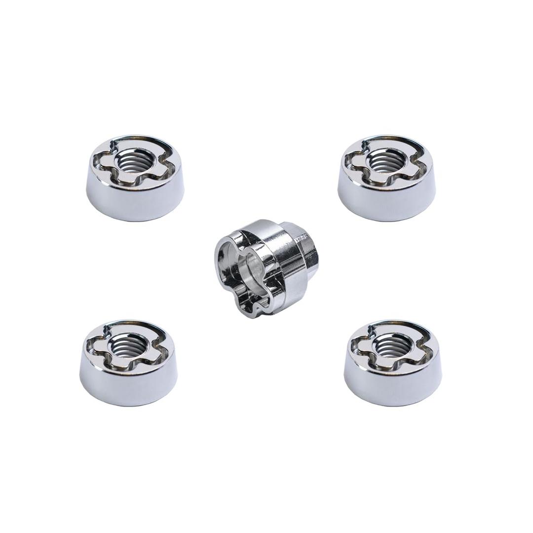 5/16-18 Hidden Type 304 Stainless Steel Anti-Theft Locking Nuts 18TPI Security Hardware Kit for Mountain Bike Awning Car Accessories for Styling Light Bar Safety,(4 Lock+ 1 Key)