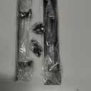 Black Wall Mounted Coat Rack- 2 Modular Rails (25'' Total), 8 Right-Angle Hooks, Modern Organizer for Entryway, Bathroom, Bedroom, Holds Coats, Towels, Hats