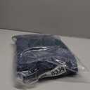 OWENIE Colin Short Navy Blue Cafe Curtains Tiers 36 Inch Length 2 Pieces, Modern Linen Textured Semi Sheer Soft Light Filtering Panels for Basement Bathroom Small Windows, 2 Panels, 42x36 Inch